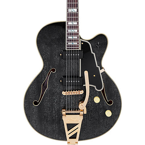 D'Angelico Excel Series 59 Hollowbody Electric Guitar with USA Seymour Duncan P-90's and Shield Tremolo Condition 2 - Blemished Black Dog 194744342622