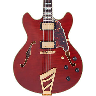 D'Angelico Excel Series DC Semi-Hollow Electric Guitar With USA Seymour Duncan Humbuckers and Stairstep Tailpiece
