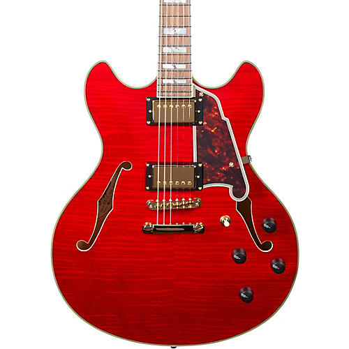 D'Angelico Excel Series DC Semi-Hollow Electric Guitar with Stopbar Tailpiece Condition 2 - Blemished Cherry 194744343551