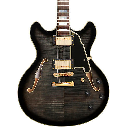 D'Angelico Excel Series DC Semi-Hollow Electric Guitar with Stopbar Tailpiece Condition 2 - Blemished Gray Black 194744132292