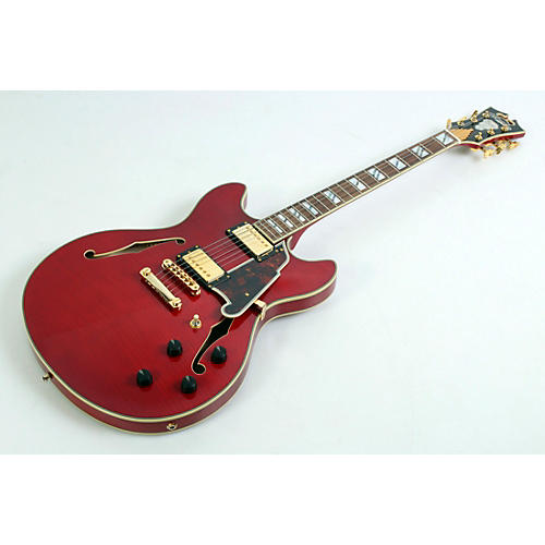 D'Angelico Excel Series DC Semi-Hollow Electric Guitar With Stopbar Tailpiece Condition 3 - Scratch and Dent Cherry 194744265662