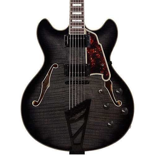 Excel Series DC Semi-Hollowbody Electric Guitar with Stairstep Tailpiece Black Hardware