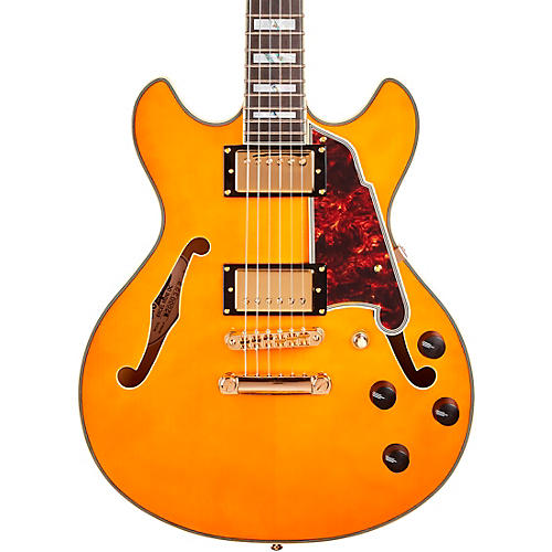 D'Angelico Excel Series Mini DC Semi-Hollow Electric Guitar Spruce top USA Seymour Duncan Humbuckers Stop-bar Tailpiece Vintage Natural