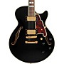 D'Angelico Excel Series SS Semi-Hollow Electric Guitar with Stopbar Tailpiece Black