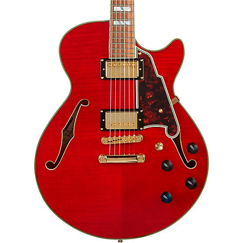 D'Angelico Excel Series SS Semi-Hollow Electric Guitar with Stopbar Tailpiece Cherry
