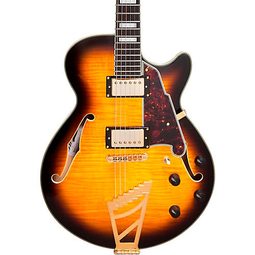 D'Angelico Excel Series SS Semi-Hollowbody Electric Guitar with Stairstep Tailpiece Condition 2 - Blemished Grey Black, Black Hardware 190839369321