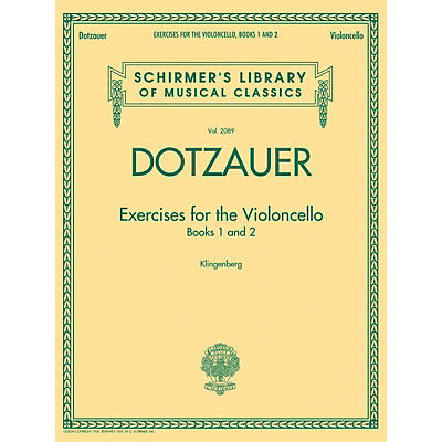 G. Schirmer Exercises for the Violoncello - Books 1 and 2 String Series Softcover