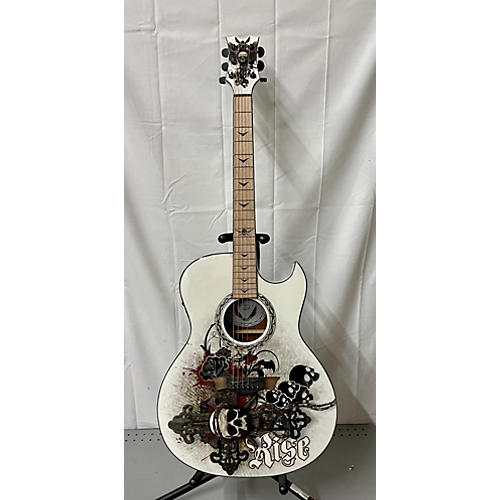 Dean Exhibition Resurrection Acoustic Electric Guitar White