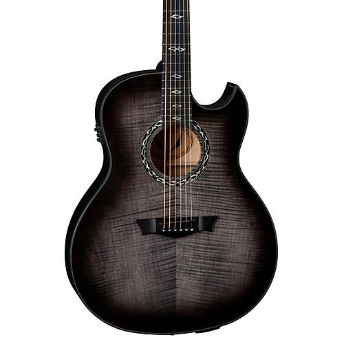 Dean Exhibition Ultra Flame Maple with USB Acoustic-Electric Guitar Charcoal Burst