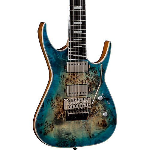 Dean Exile Select Burled Poplar With Floyd 7-String Electric Guitar Satin Turquoise Burst