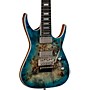 Dean Exile Select Burled Poplar with Floyd 7-String Electric Guitar Satin Turquoise Burst