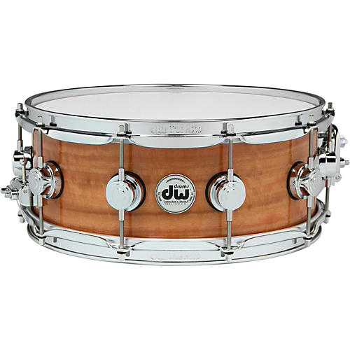 DW Exotic Fiddleback Eucalyptus Lacquer Snare 14 x 5.5 in. Chrome Hardware