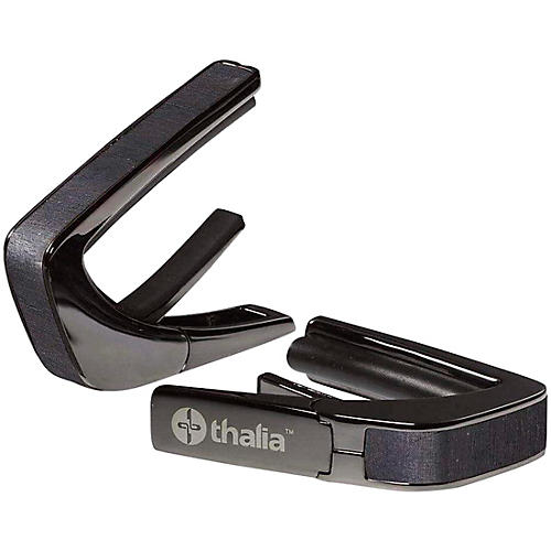 Thalia Exotic Series Black Chrome Guitar Capo Ebony Inked