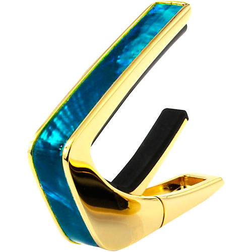 Thalia Exotic Series Gold Guitar Capo Teal Angel Wing