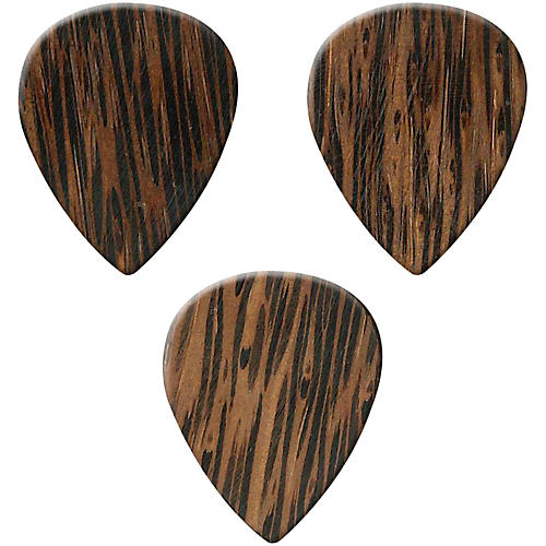 Clayton Exotic Wedge Wood Guitar Picks - 3 Pack