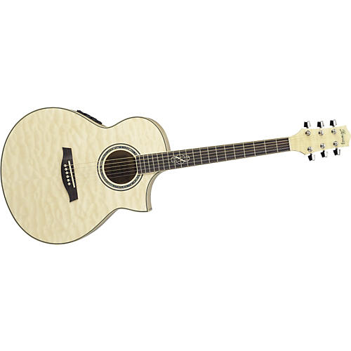 Exotic Wood EW20QMEBBD Cutaway Acoustic-Electric Guitar