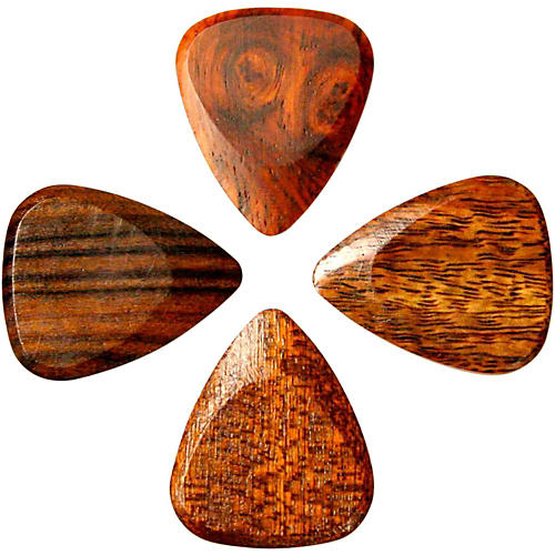 Exotic Wood Picks - Acoustic Sampler of 4 Guitar Picks