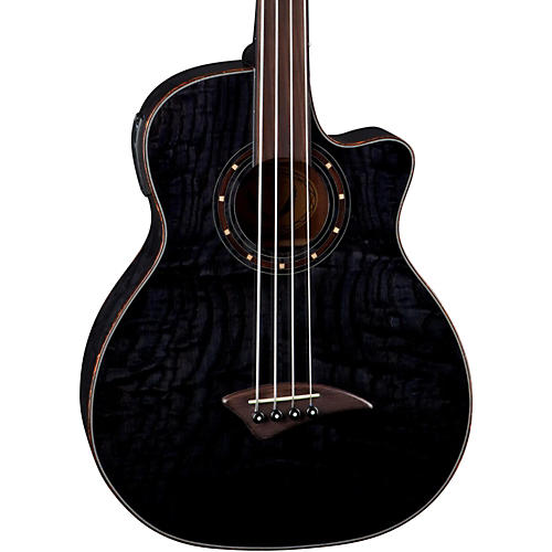 Exotica Quilt Fretless Acoustic-Electric Bass