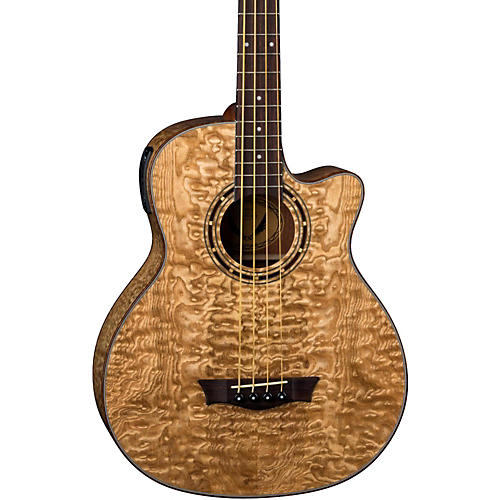 Dean Exotica Quilted Ash Acoustic-Electric Bass Guitar Gloss Natural