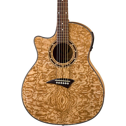 Exotica Quilted Ash Left-Handed Acoustic-Electric Guitar