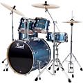 Pearl Export New Fusion 5-Piece Drum Set With Hardware Mirror ChromeAqua Blue Glitter