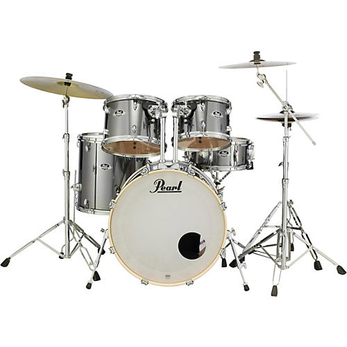 Pearl Export New Fusion 5-Piece Drum Set With Hardware Condition 1 - Mint Smokey Chrome