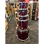 Used Pearl Export New Fusion Drum Kit Wine Red
