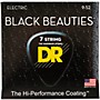 DR Strings Extra Life BKE7-9 Black Beauties Coated Light Electric Guitar Strings - 7 String Set