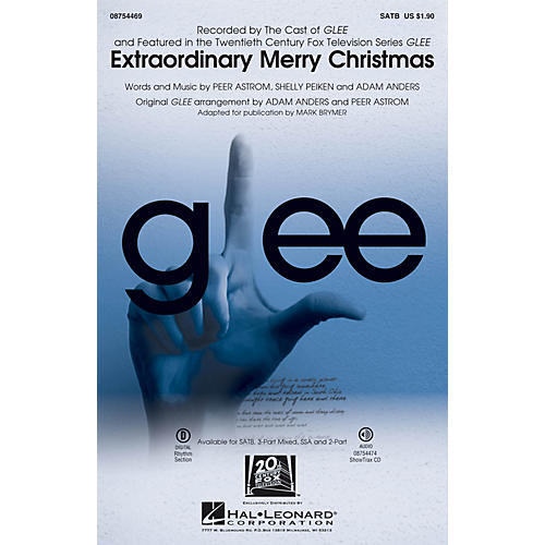 Hal Leonard Extraordinary Merry Christmas 2-Part by Glee Cast Arranged by Mark Brymer