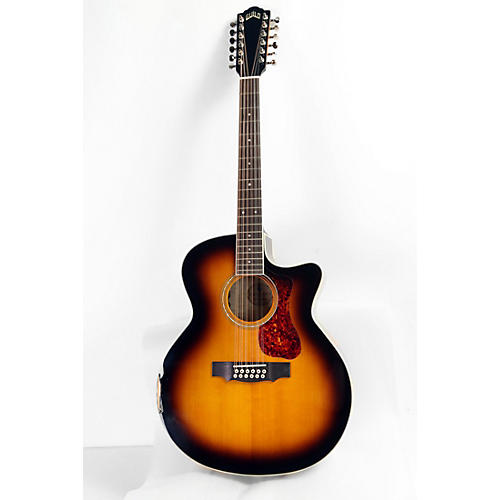 Guild F-2512CE Deluxe 12-String Cutaway Jumbo Acoustic-Electric Guitar Condition 3 - Scratch and Dent Antique Burst 197881197551