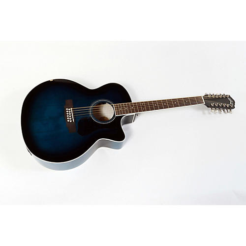 Guild F-2512CE Deluxe 12-String Cutaway Jumbo Acoustic-Electric Guitar Condition 3 - Scratch and Dent Dark Blue Burst 197881127541