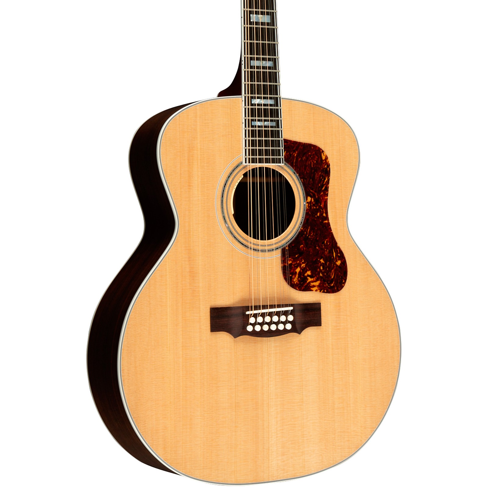 Guild F512E Jumbo AcousticElectric Guitar Natural Musician's Friend