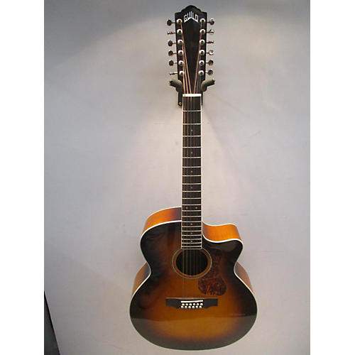 Guild F25112ce Deluxe 12 String Acoustic Electric Guitar Sunburst