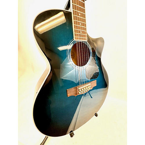 Guild F2512ce Deluxe 12 String Acoustic Guitar dark blue burst