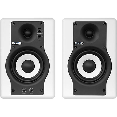 F4 Pair White Powered Studio Monitors