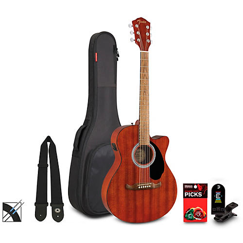 Fender FA-135CE Concert Acoustic-Electric Guitar Pack Natural