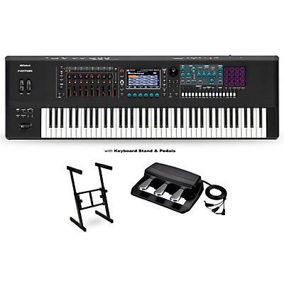 Roland FANTOM-7 Workstation with RPU-3 Pedal and Z Stand