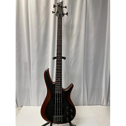 Mitchell FB700 Electric Bass Guitar 2 tone black flame and natural