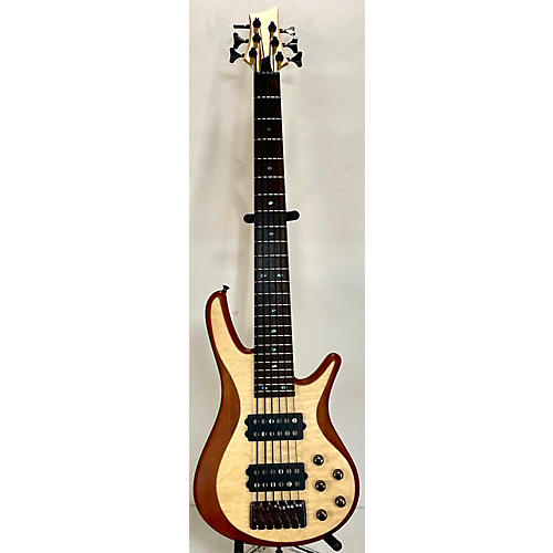 Mitchell FB706 6 String Electric Bass Guitar 2 Tone Natural