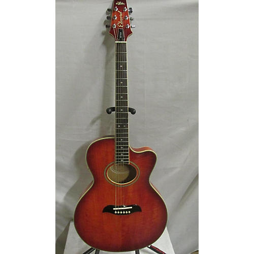 Aria FET-DLX Acoustic Electric Guitar Trans Orange