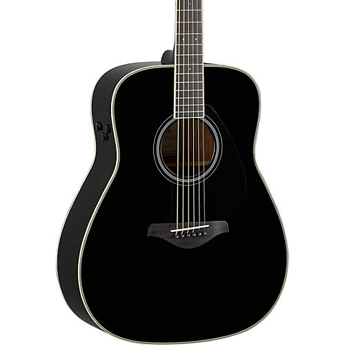 Yamaha FG-TA TransAcoustic Dreadnought Acoustic-Electric Guitar Black