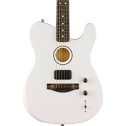 Fender FINNEAS Signature USA Limited-Edition Acoustasonic Telecaster Acoustic-Electric Guitar Arctic White