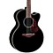 FJX730SC Solid Spruce Top Rosewood Acoustic-Electric Guitar Level 2 Black 888365625492
