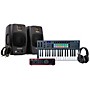 Novation FLkey Keyboard Controller With Focusrite 2i2 USB Audio Interface & Adam Audio D3V 3
