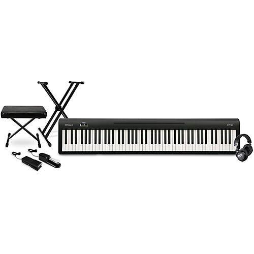 Roland FP-10 Digital Piano with Warm Audio WA-CAB Headphone Package (Pedals/Bench/Stand Included)