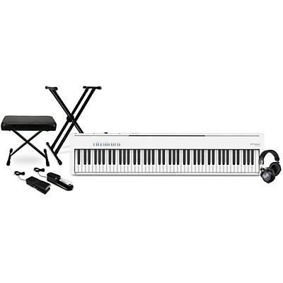 Roland FP-30X 88-Key Digital Piano With Warm Audio WA-CAB Headphone Package (Pedals/Bench/Stand Included) -