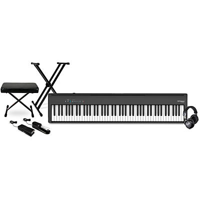 Roland FP-30X 88-Key Digital Piano with Warm Audio WA-CAB Headphone Package (Pedals/Bench/Stand Included)