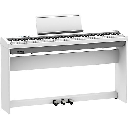 Roland FP-30X Digital Piano With Matching Stand and Pedalboard White