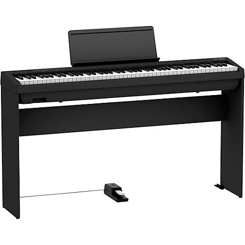 Roland FP-30X Digital Piano with Matching Stand and DP-10 Damper Pedal Black