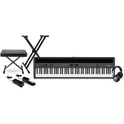 Roland FP-60X 88-Key Digital Piano with Warm Audio WA-CAB Headphone Package (Pedals/Bench/Stand Included)
